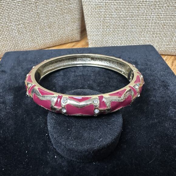 Sequin Nordstrom Multicolor Gold Tone Statement Enamel Bangle Bracelet # 464 - Picture 2 of 3